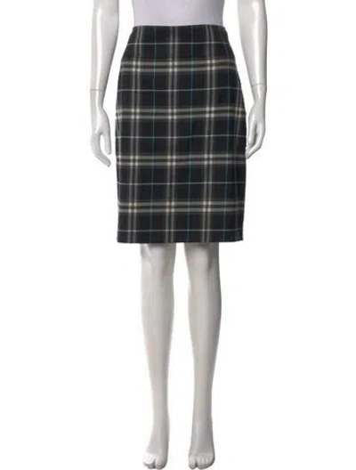 Pre-owned Burberry Wool Knee-length Skirt In Black