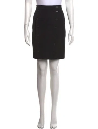 Pre-owned Burberry Wool Knee-length Skirt In Black