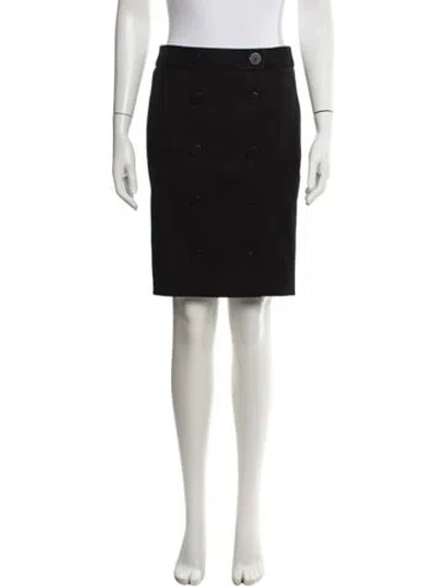 Pre-owned Burberry Wool Knee-length Skirt In Black