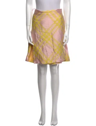Pre-owned Burberry Wool Knee-length Skirt In Green