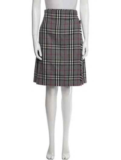 Pre-owned Burberry Wool Knee-length Skirt In Neutral