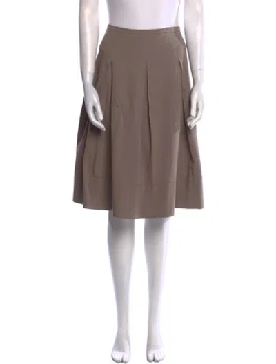 Pre-owned Burberry Wool Knee-length Skirt In Neutral