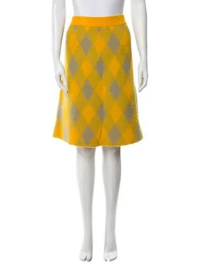 Pre-owned Burberry Wool Knee-length Skirt W/ Tags In Multi