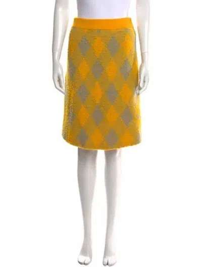 Pre-owned Burberry Wool Knee-length Skirt W/ Tags In Multi