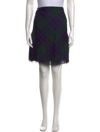 Pre-owned Burberry Wool Knee-length Skirt W/ Tags In Multi