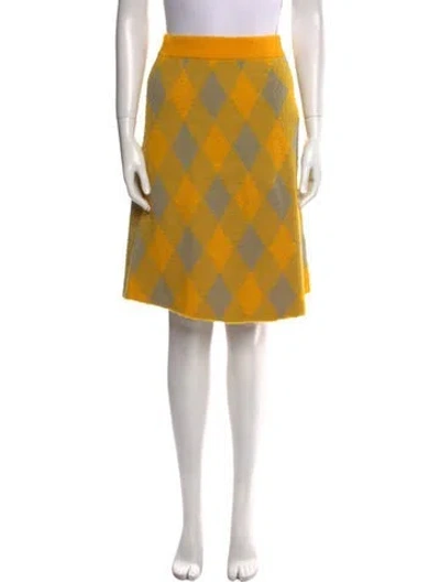 Pre-owned Burberry Wool Knee-length Skirt W/ Tags In Multi