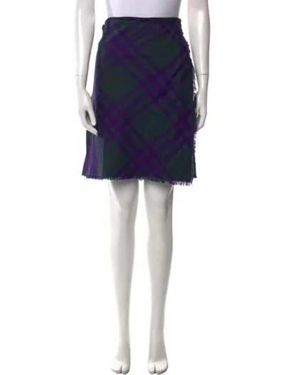 Pre-owned Burberry Wool Knee-length Skirt W/ Tags In Multi