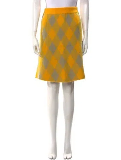 Pre-owned Burberry Wool Knee-length Skirt W/ Tags In Multi