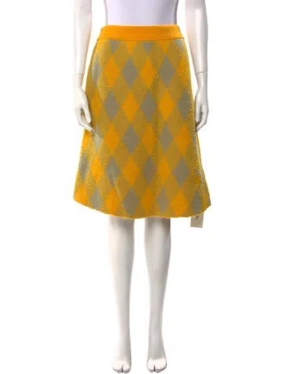 Pre-owned Burberry Wool Knee-length Skirt W/ Tags In Multi