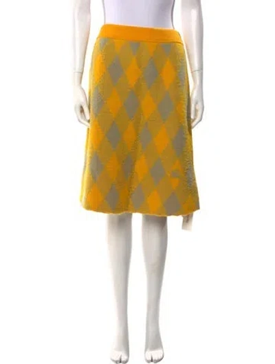 Pre-owned Burberry Wool Knee-length Skirt W/ Tags In Multi