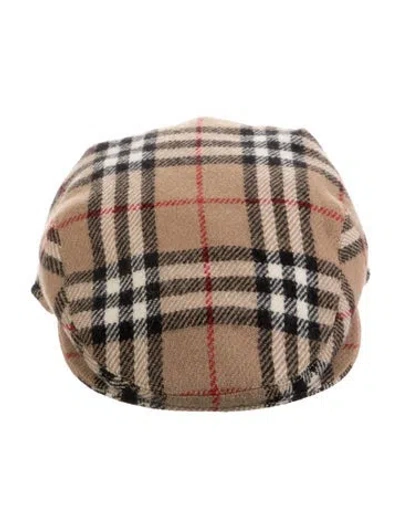 Pre-owned Burberry Wool Knit Newsboy Cap