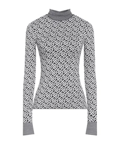 Burberry Wool Knitted Sweater In Red