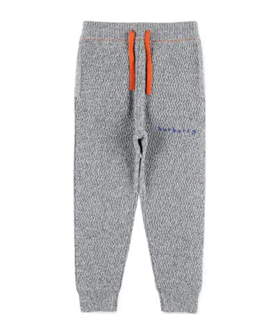 Burberry Wool Knitted Sweatpants In Gray