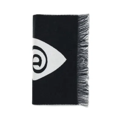 BURBERRY WOOL LOGO SCARF