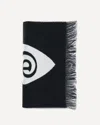 Burberry Women Wool Logo Scarf In Black