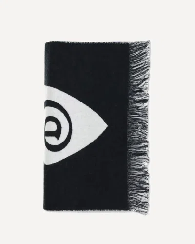 BURBERRY WOOL LOGO SCARF