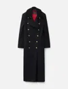 Burberry Wool Long Coat In Black