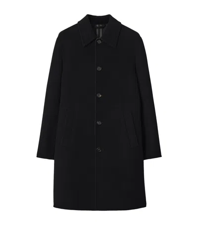 Burberry Wool Mid-length Car Coat In Black