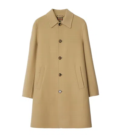 Burberry Wool Mid-length Car Coat In Brown