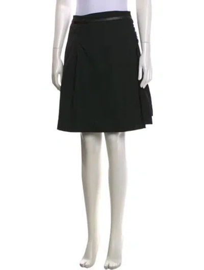 Pre-owned Burberry Wool Midi Length Skirt In Black