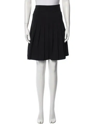Pre-owned Burberry Wool Midi Length Skirt In Black