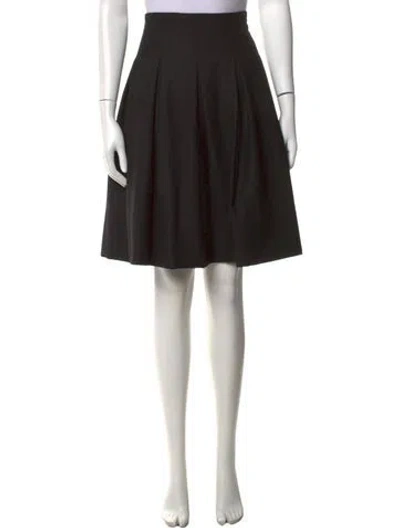Pre-owned Burberry Wool Midi Length Skirt In Black