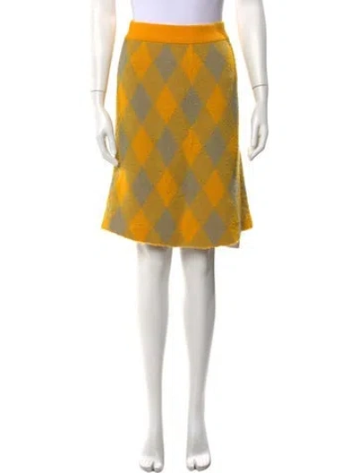 Pre-owned Burberry Wool Midi Length Skirt In Multi