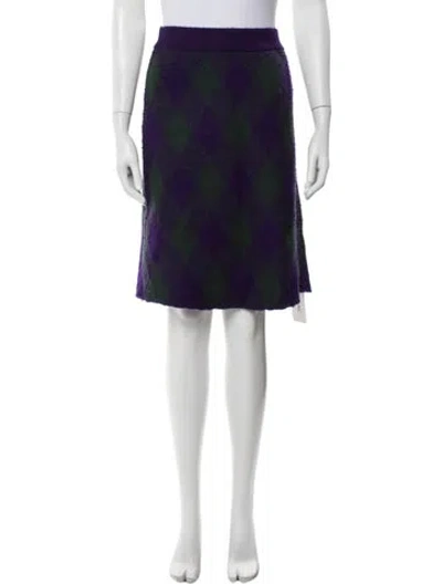 Pre-owned Burberry Wool Midi Length Skirt In Multi