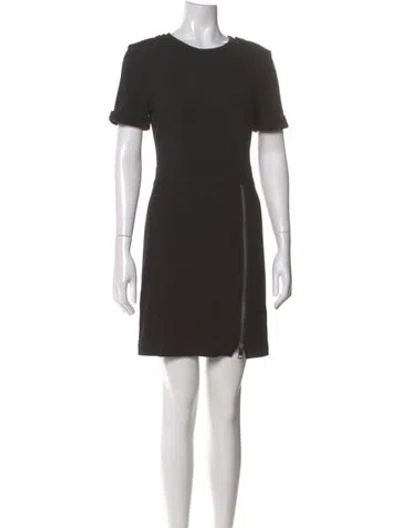 Pre-owned Burberry Wool Mini Dress In Black