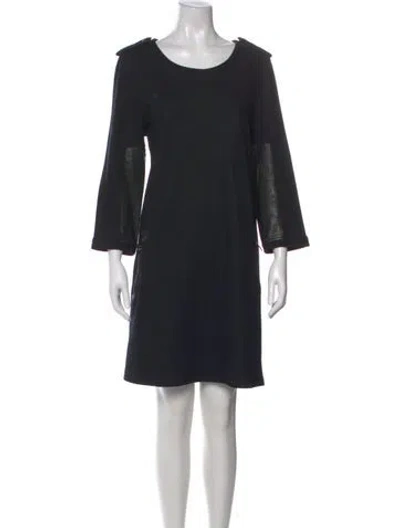 Pre-owned Burberry Wool Mini Dress In Black