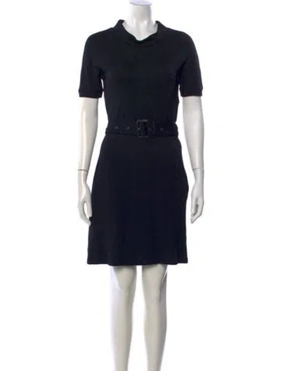 Pre-owned Burberry Wool Mini Dress In Black
