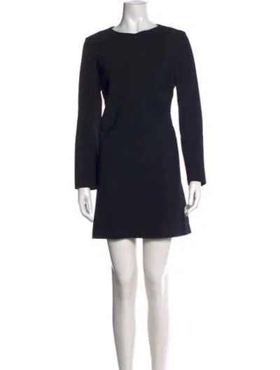 Pre-owned Burberry Wool Mini Dress In Black