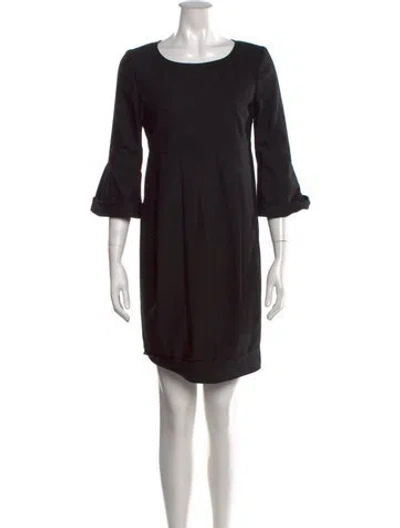 Pre-owned Burberry Wool Mini Dress In Black