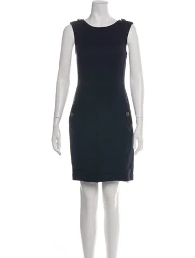 Pre-owned Burberry Wool Mini Dress In Black