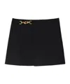 Burberry Mini Wool Skirt With Horse Clip In Black