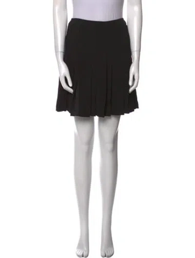 Pre-owned Burberry Wool Mini Skirt In Black