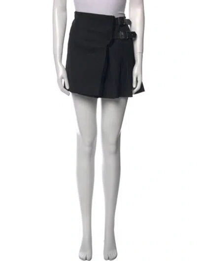 Pre-owned Burberry Wool Mini Skirt In Black