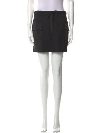 Pre-owned Burberry Wool Mini Skirt In Black
