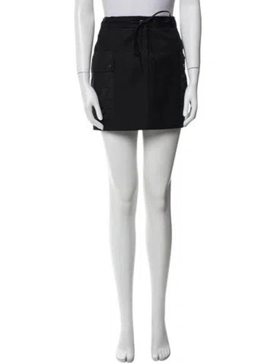 Pre-owned Burberry Wool Mini Skirt In Black