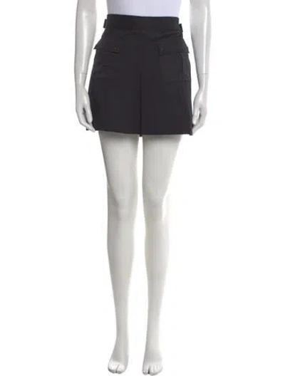 Pre-owned Burberry Wool Mini Skirt In Black