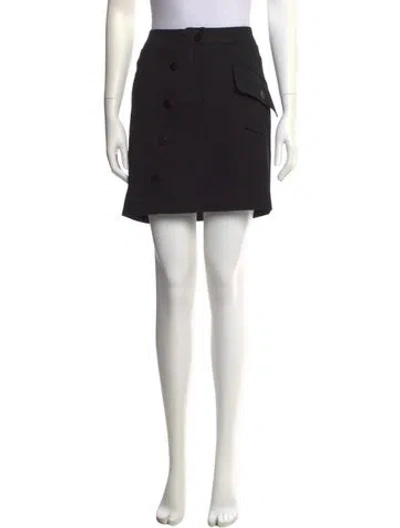 Pre-owned Burberry Wool Mini Skirt In Black