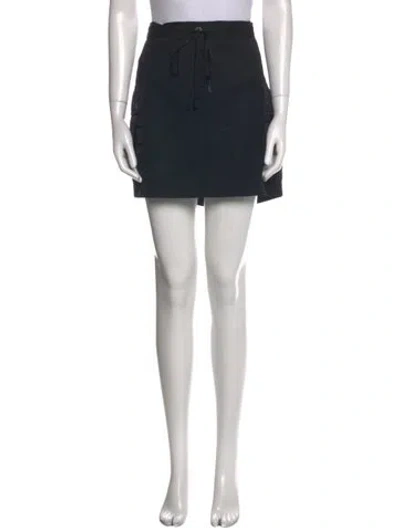 Pre-owned Burberry Wool Mini Skirt In Black