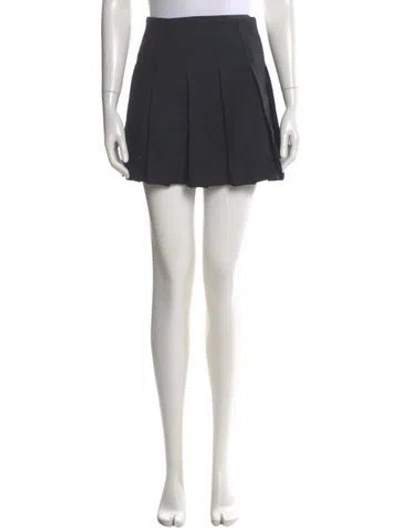 Pre-owned Burberry Wool Mini Skirt In Black