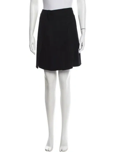 Pre-owned Burberry Wool Mini Skirt In Black