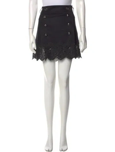 Pre-owned Burberry Wool Mini Skirt In Black