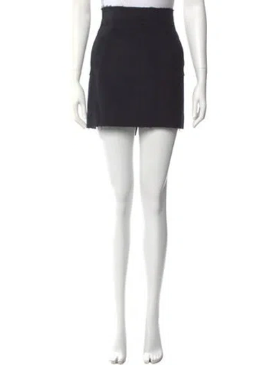 Pre-owned Burberry Wool Mini Skirt In Black