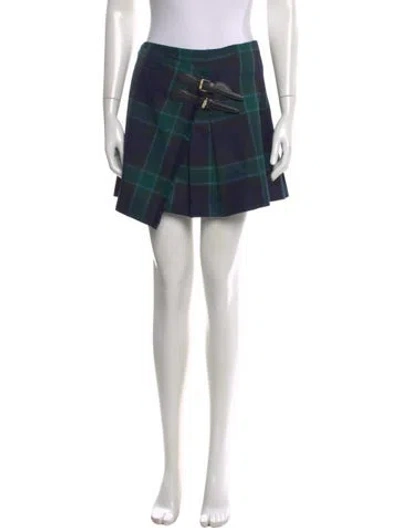 Pre-owned Burberry Wool Mini Skirt In Black
