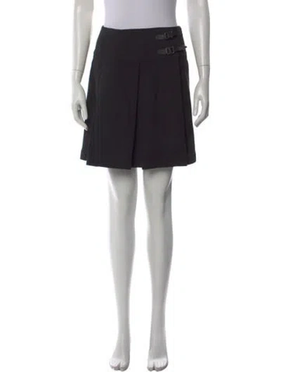 Pre-owned Burberry Wool Mini Skirt In Black