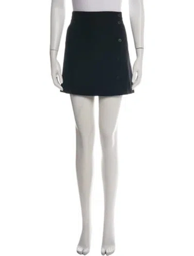 Pre-owned Burberry Wool Mini Skirt In Black