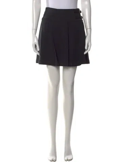 Pre-owned Burberry Wool Mini Skirt In Black